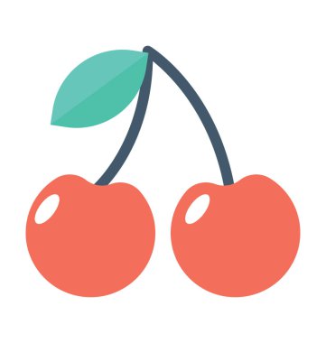 kiraz düz vektör simgesi