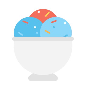 dondurma düz vektör simgesi