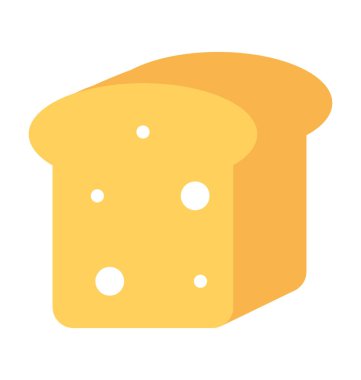 Ekmek düz vektör simgesi