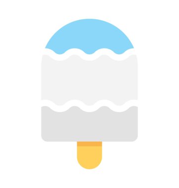 Buzlu şeker düz vektör simgesi