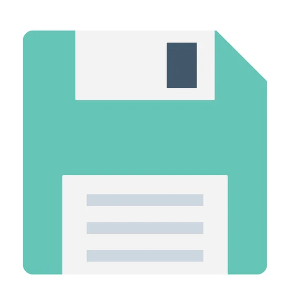 Icona vettoriale piatta floppy — Vettoriale Stock