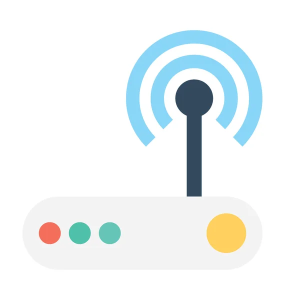 Router Wifi Vector plano Icono — Archivo Imágenes Vectoriales