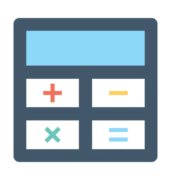 Calculator platte vector pictogram — Stockvector