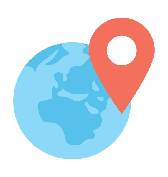 Mapa Localizador Flat Vector Icon — Vetor de Stock