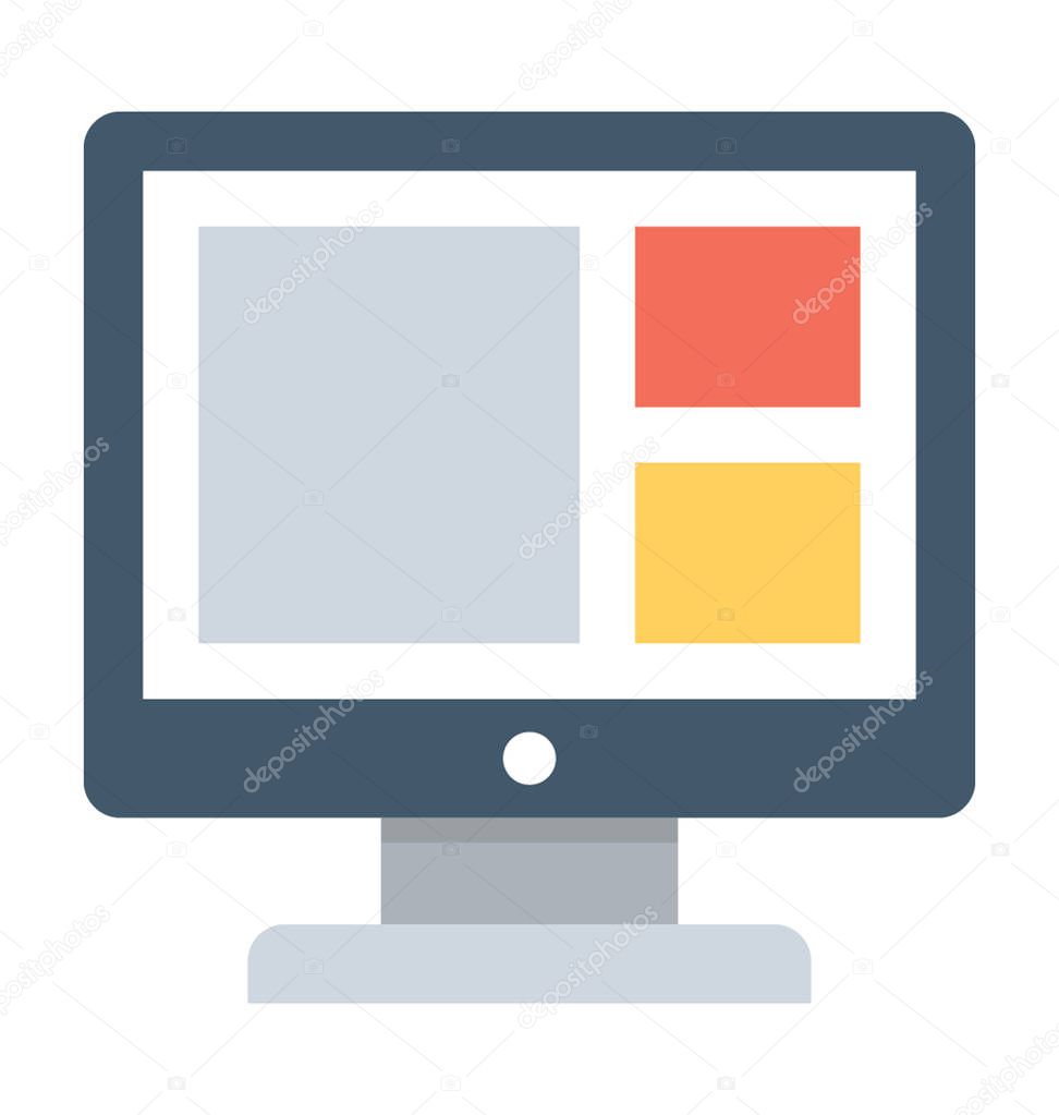 Web Layout Flat vector Icon