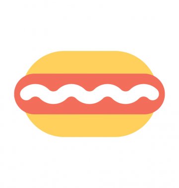 Burger düz vektör simgesi