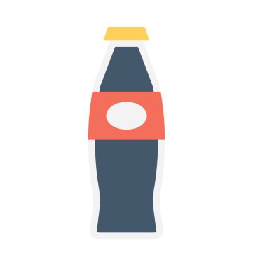 Cola düz vektör simgesi