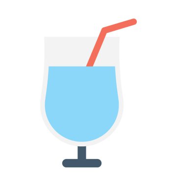 Kokteyl Düz Vektör Simgesi