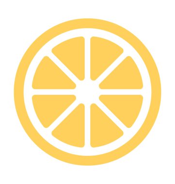 Portakal dilim düz vektör simgesi