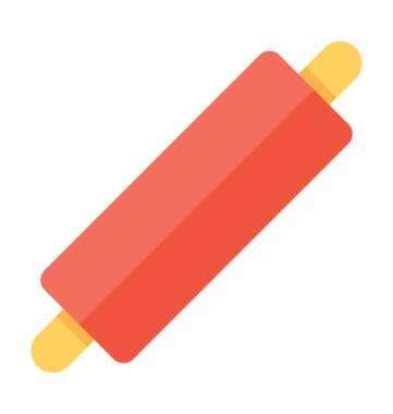 Oklava düz vektör simgesi