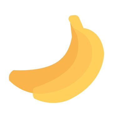 Muz düz vektör simgesi