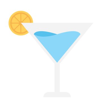 Kokteyl Düz Vektör Simgesi