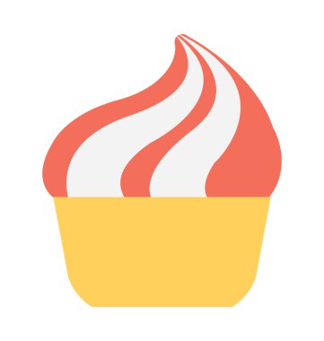 dondurma düz vektör simgesi