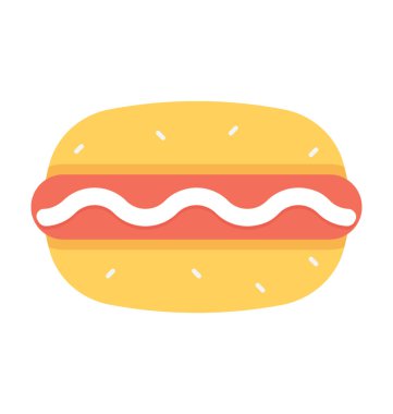 Burger düz vektör simgesi