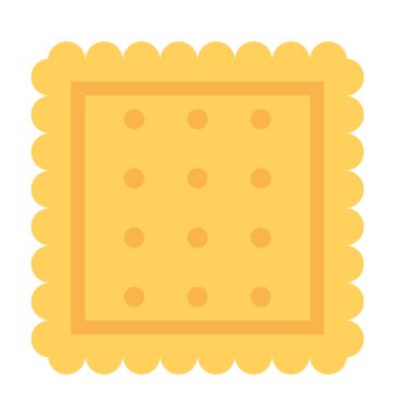 Bisküvi düz vektör simgesi