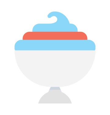 dondurma düz vektör simgesi