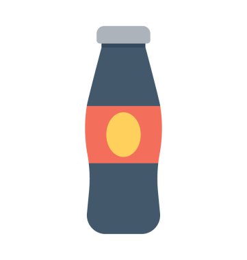 Cola düz vektör simgesi