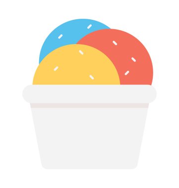 dondurma düz vektör simgesi