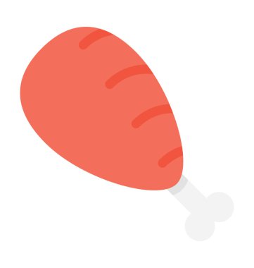 Bacak parça düz vektör simgesi