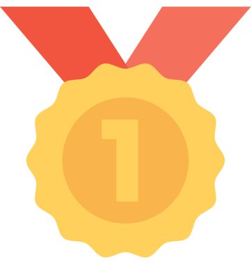 Madalya düz vektör simgesi