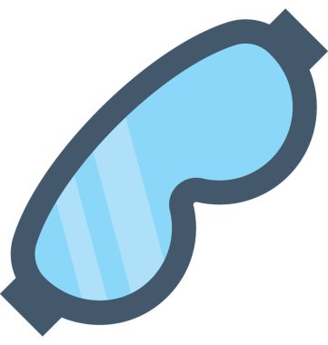 Gözlük düz vektör simgesi