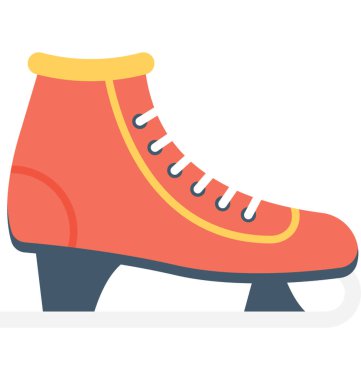 Buz pateni düz vektör simgesi