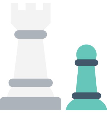 Satranç piyon düz vektör simgesi