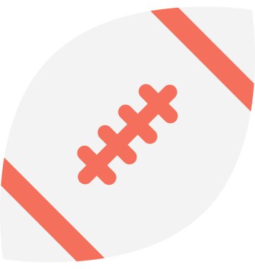 Rugby düz vektör simgesi