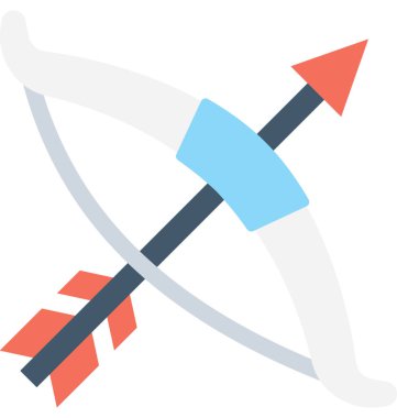 okçuluk düz vektör simgesi