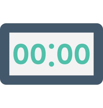 zaman düz vektör simgesi