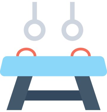 Jimnastik yüzük düz vektör simgesi