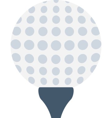 Golf topu düz vektör simgesi