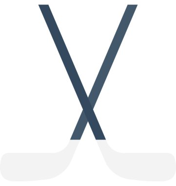 Buz hokeyi düz vektör simgesi