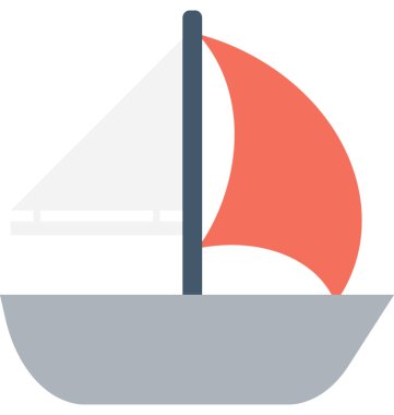 Yat düz vektör simgesi