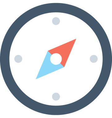 pusula düz vektör simgesi