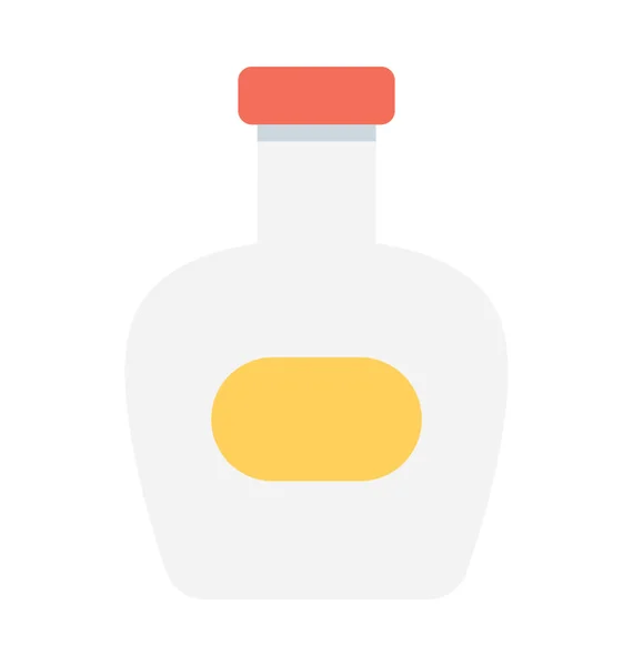 Векторная Икона Плоской Бутылки — стоковый вектор