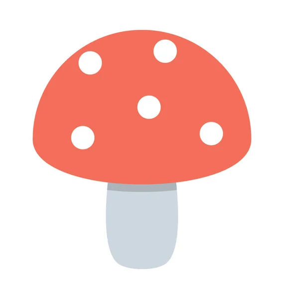 蘑菇平面矢量图标 — 图库矢量图片