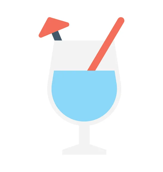 Cocktail Platte Vectoricoon — Stockvector