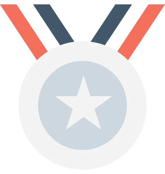 Star Medal Lapos Vector Icon — Stock Vector