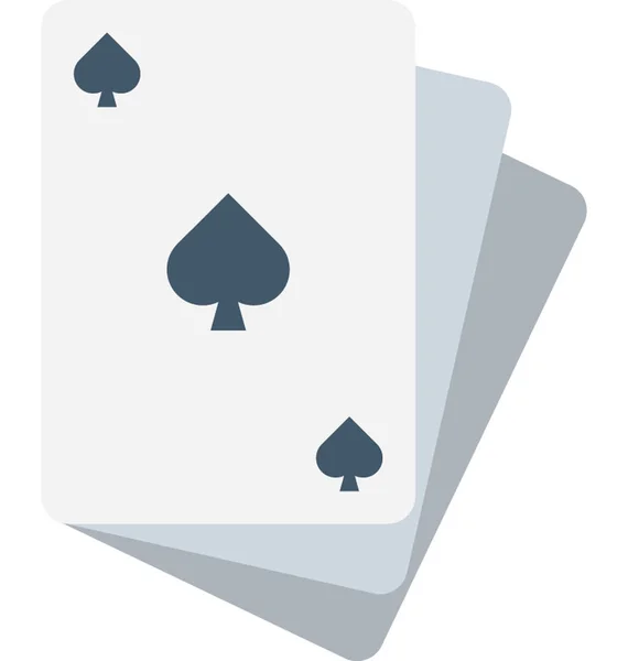 Poker Card Flat Vector Icon — Stock Vector