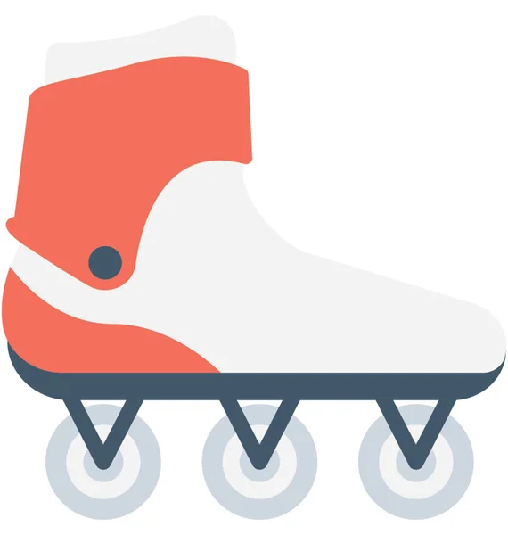 Patines Plano Vector Icono — Archivo Imágenes Vectoriales