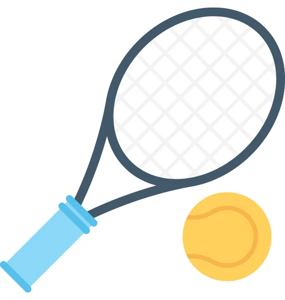 Icona Vettoriale Piatta Tennis — Vettoriale Stock