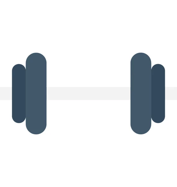 Haltères Icône Vectorielle Plate — Image vectorielle