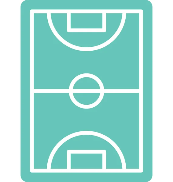 Voetbal Platte Grond Vector Icon — Stockvector