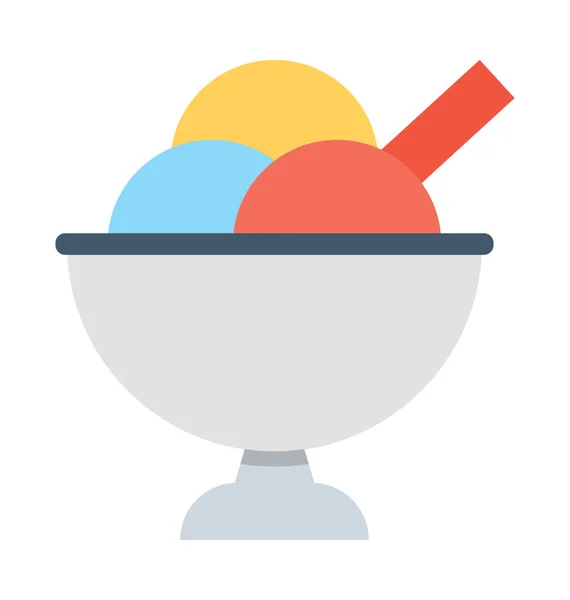 Helado Icono Vector Plano — Archivo Imágenes Vectoriales