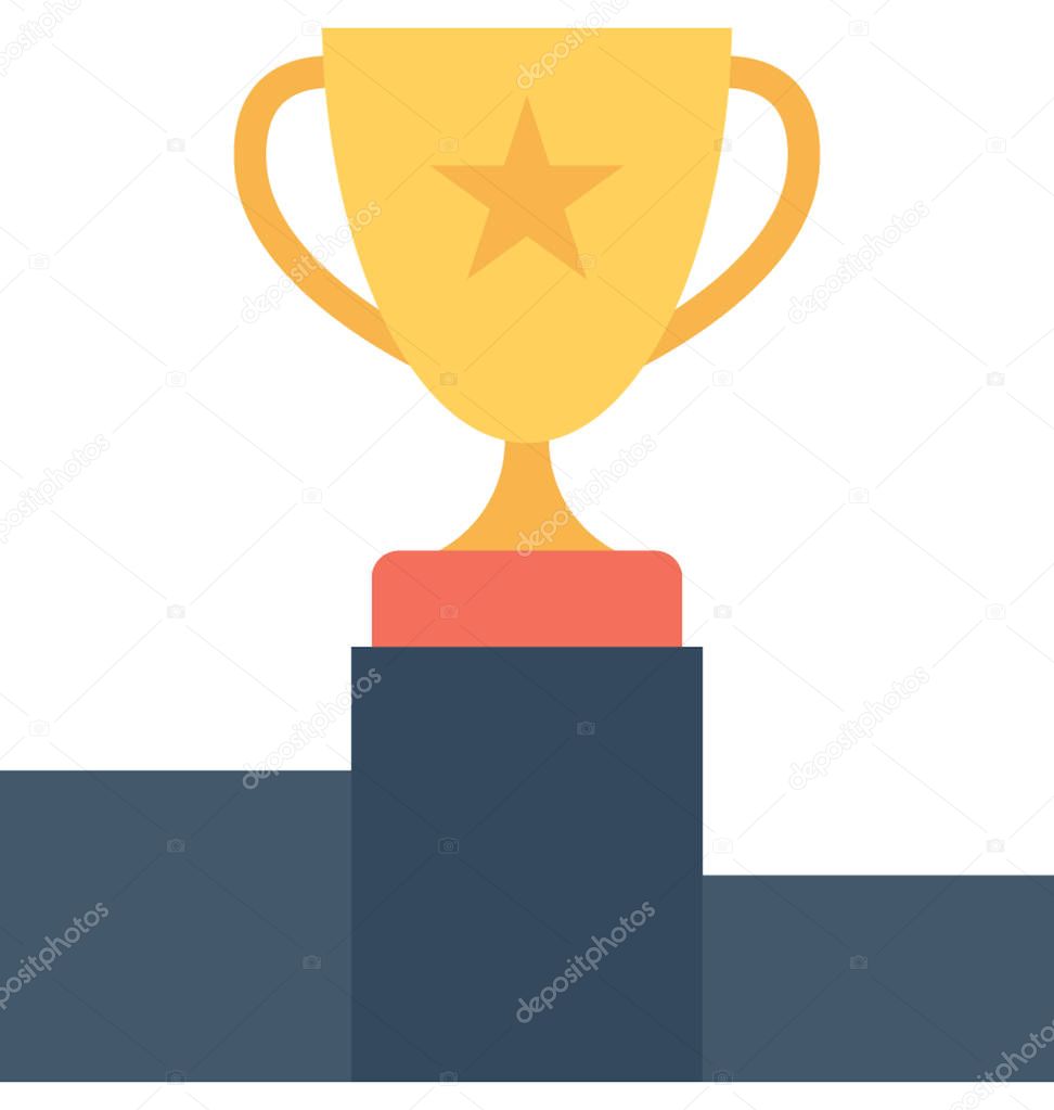 Trophy Flat vector Icon