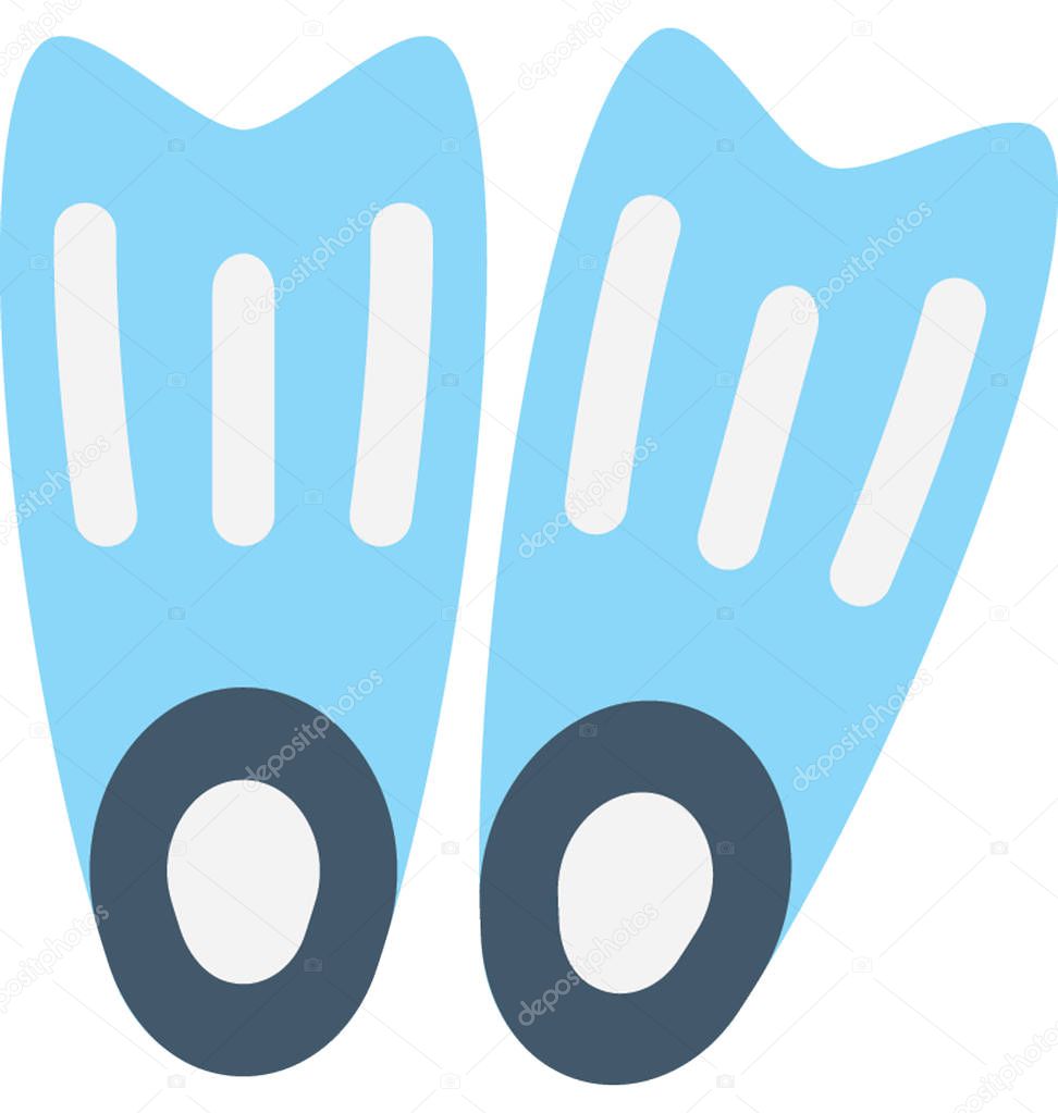 Diving Fins Flat vector Icon