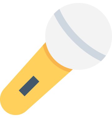 Mikrofon düz vektör simgesi