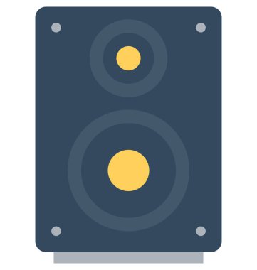 Hoparlör Düz Vektör Simgesi