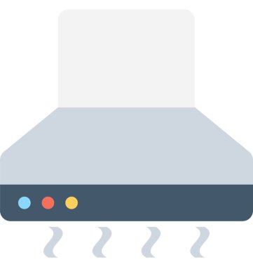 Hood düz vektör simge egzoz